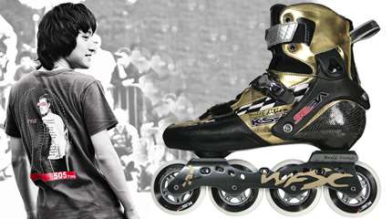 Test : roller slalom Kim Sung Jin