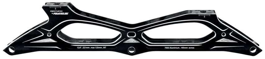 Platine Powerslide Triple X 3x125 mm Vue latérale de la platine Powerslide Triple X 3x125 mm