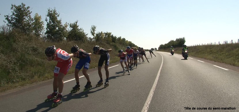 tête de course du semi marathon aux Herbiers