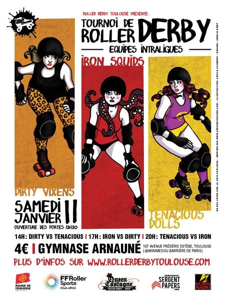 Tournoi de roller-derby intraligue à Toulouse (31)