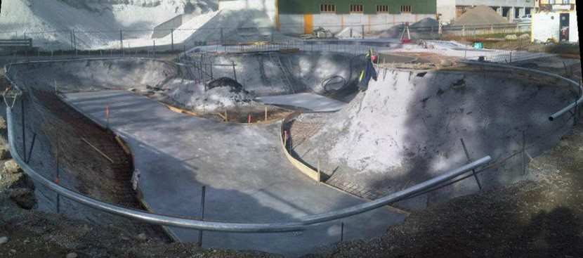 travaux nouveau skatepark chamonix 2011