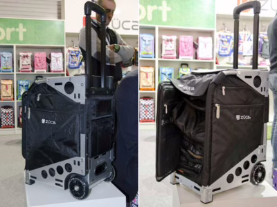 Un trolley avec des roues de roller