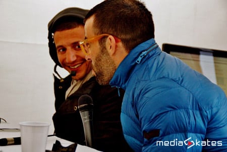Reyda Messaoudi et Yann Guyader au micro