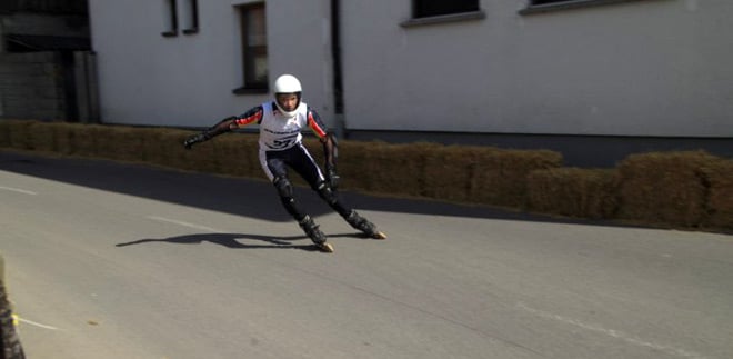 Descendeur allemand en roller
