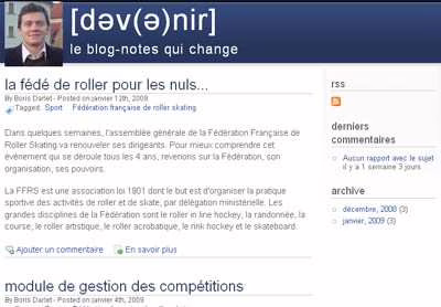 Web : Boris Darlet lance son blog