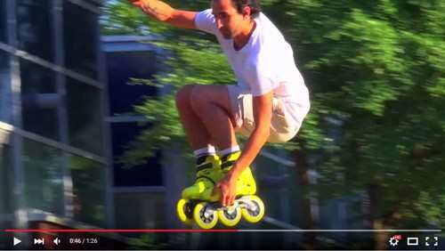 João Goncalves s&rsquo;amuse avec les Powerslide Imperial Megacruiser 125