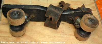 Un patin en bois des années 1880