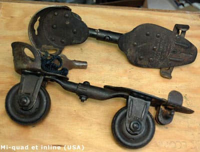 Un patin à roues alignées américain ancien