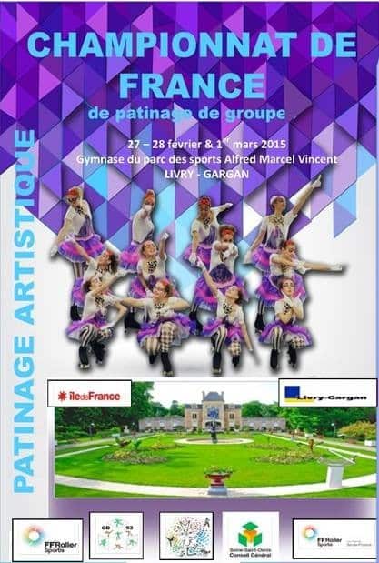 Championnat de France de patinage de Groupe 2015 à Livry-Gargan (93)