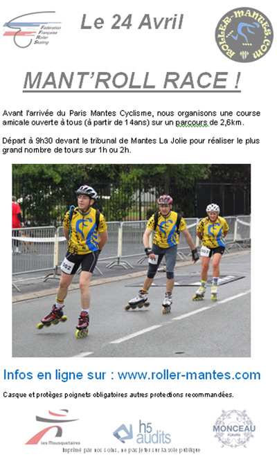 Course amicale de roller Mant&rsquo;Roll Race 2011 à Mantes-La-Jolie (78)