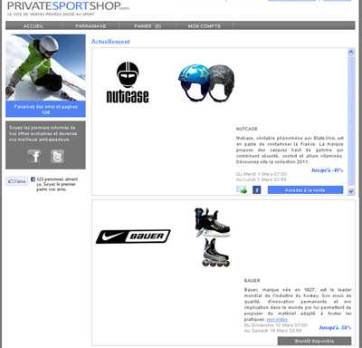 Privatesportshop.com – site de ventes privées de sport