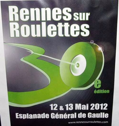 Le visuel de l&rsquo;édition 2012 de Rennes sur Roulettes