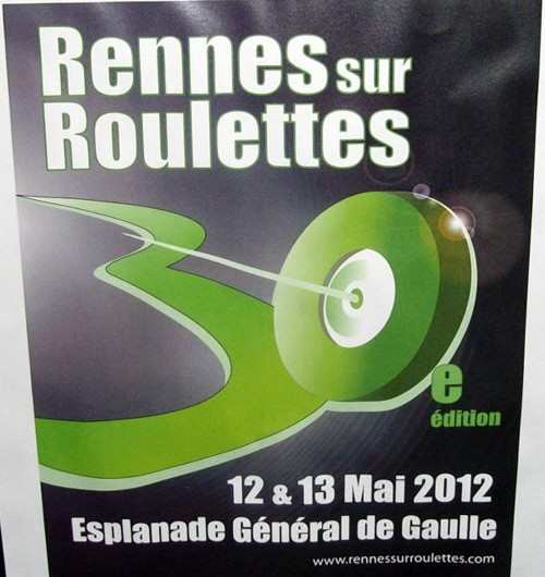 Le visuel de l&rsquo;édition 2012 de Rennes sur Roulettes