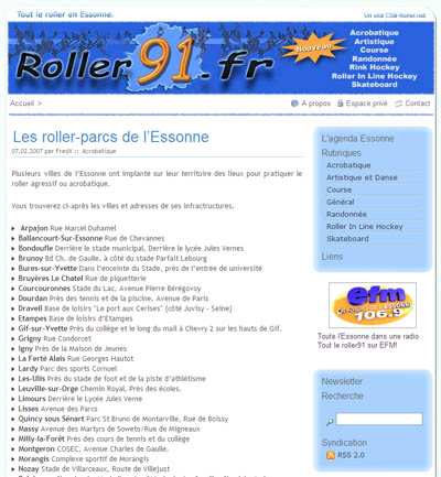 Site Web : www.roller91.fr